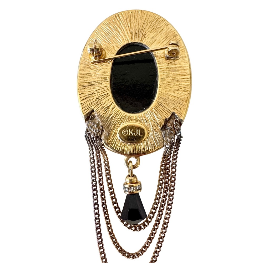 Kjl Kenneth Jay Lane Victorian Revival Brooch Ova… - image 7